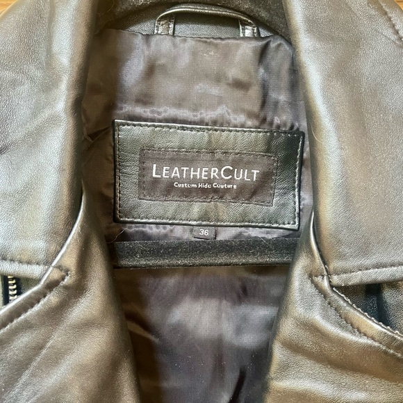 Leather Cult BNWOT leather jacket - fits size S/M (size 36) - Picture 3 of 6